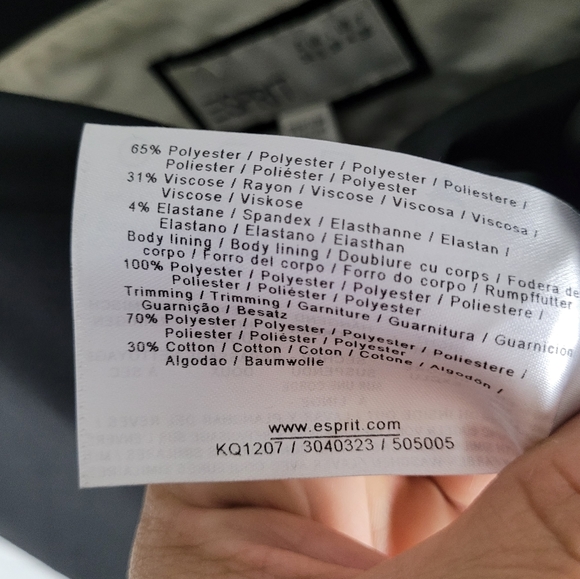 ESPRIT | pleated button detail side tie & zip pencil skirt - Picture 8 of 8